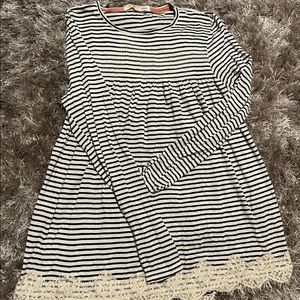 Juniors Size Small Rewind baby doll tee new